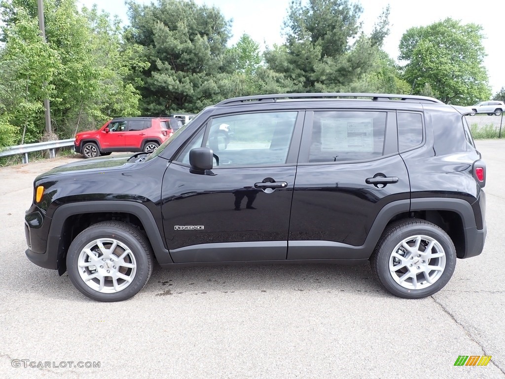 Black 2022 Jeep Renegade Latitude 4x4 Exterior Photo #144280744