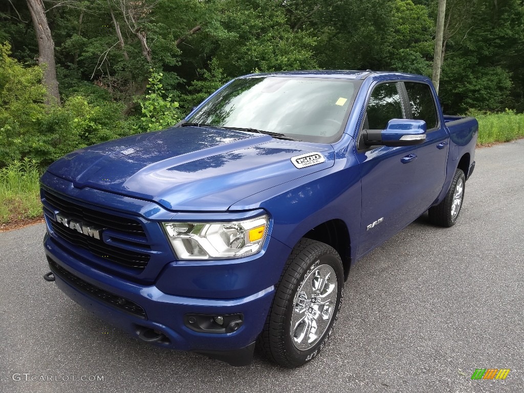 2019 1500 Big Horn Crew Cab 4x4 - Blue Streak Pearl / Black photo #2