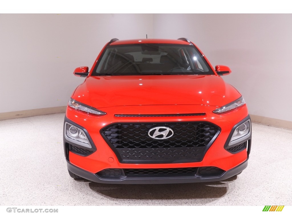 2020 Kona SEL AWD - Sunset Orange / Black photo #2