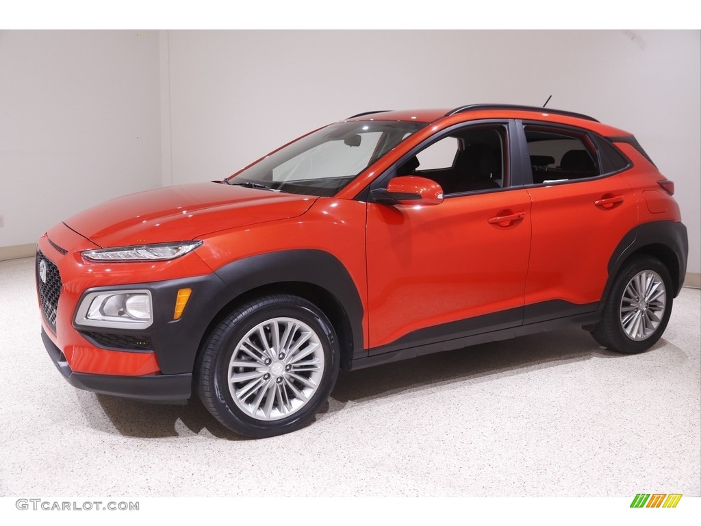 Sunset Orange 2020 Hyundai Kona SEL AWD Exterior Photo #144282202