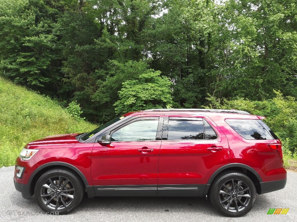 2017 Explorer XLT - Ruby Red / Sport Appearance Dark Earth Gray photo #1