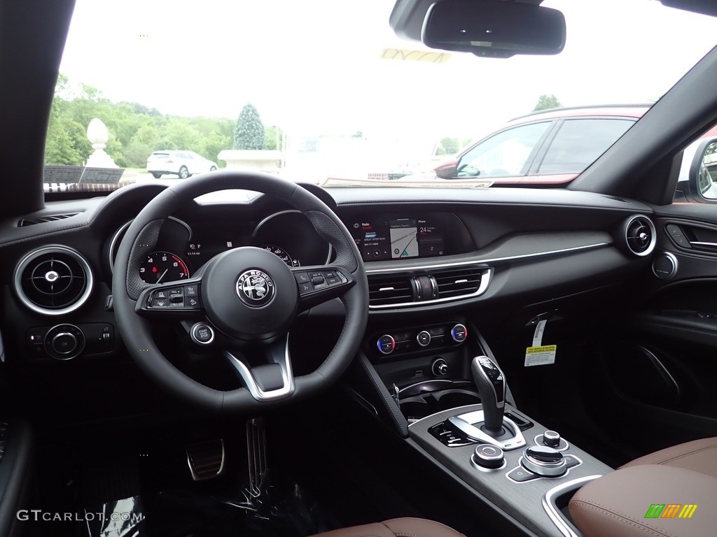 2022 Alfa Romeo Stelvio Ti AWD Black Dashboard Photo #144282352