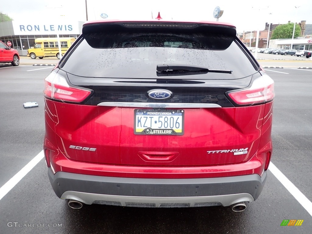 2019 Edge Titanium AWD - Ruby Red / Ebony photo #4