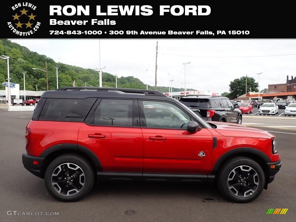 2022 Bronco Sport Outer Banks 4x4 - Hot Pepper Red / Navy Pier photo #1