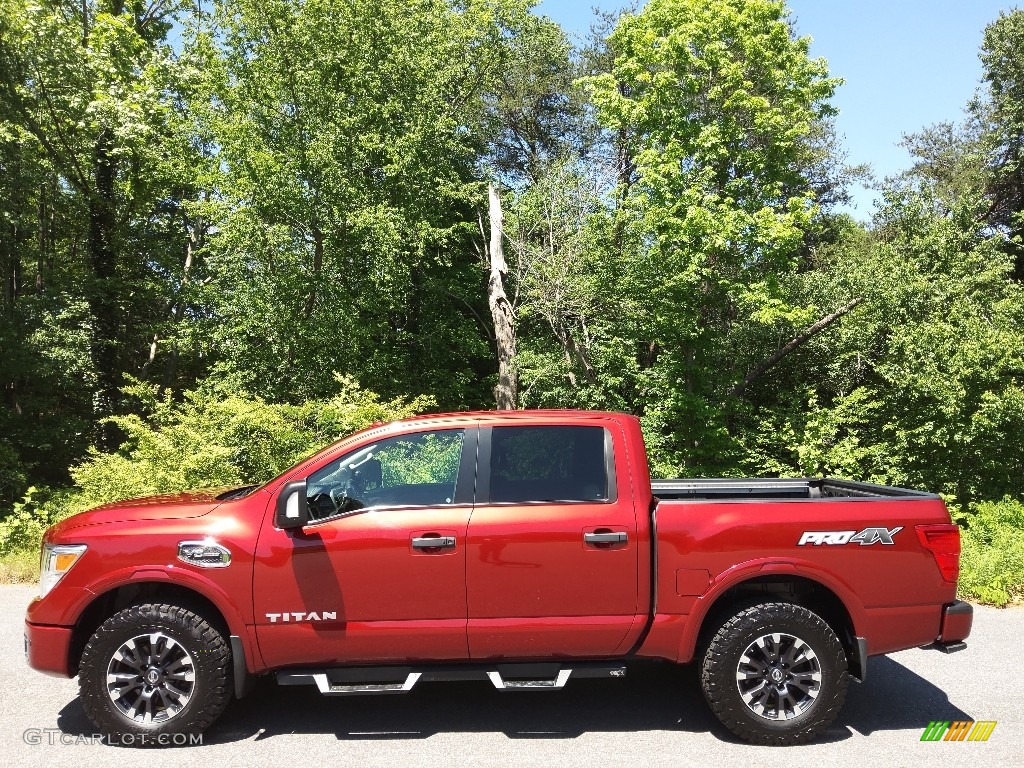 Cayenne Red 2017 Nissan Titan PRO-4X Crew Cab 4x4 Exterior Photo #144283849