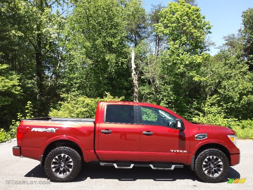 Cayenne Red 2017 Nissan Titan PRO-4X Crew Cab 4x4 Exterior Photo #144283984