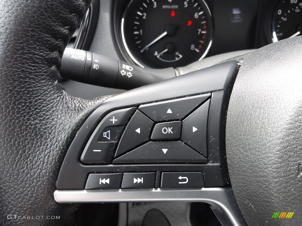 2020 Nissan Rogue SL Charcoal Steering Wheel Photo #144284941