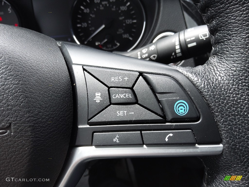 2020 Nissan Rogue SL Charcoal Steering Wheel Photo #144284962