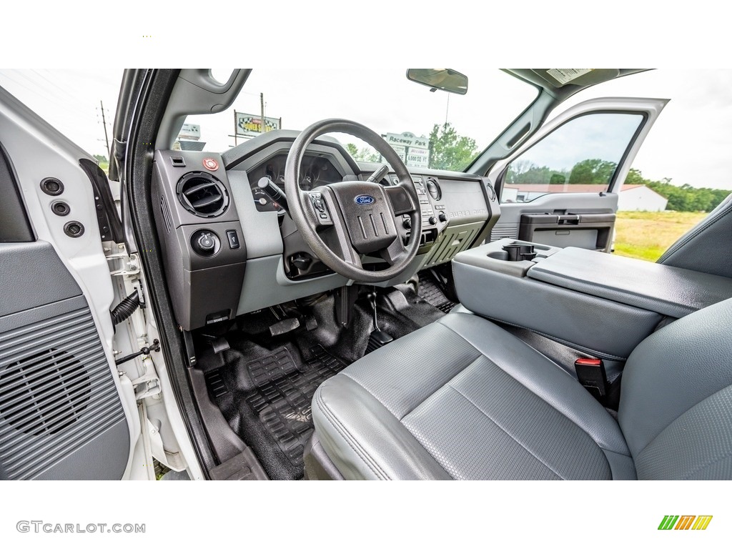 Steel Interior 2014 Ford F350 Super Duty XLT Crew Cab 4x4 Photo #144284974
