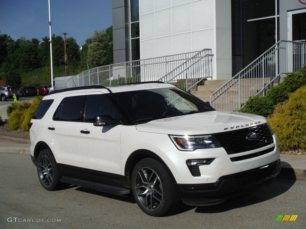2018 Explorer Sport 4WD - White Platinum / Ebony Black photo #1