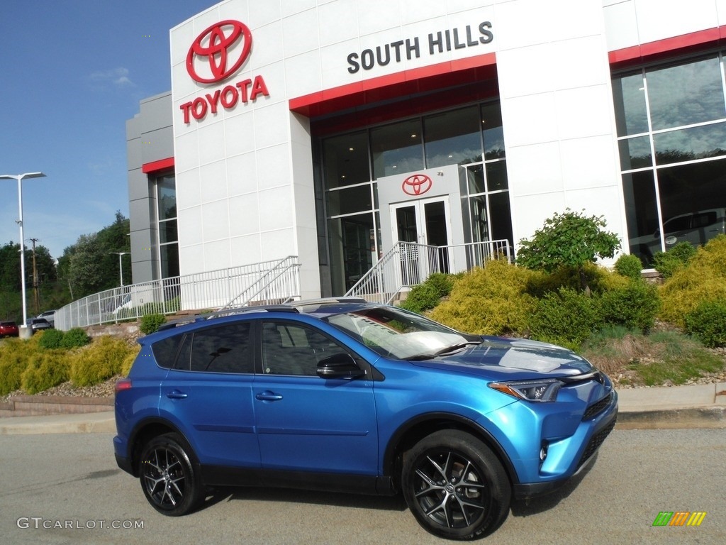 2018 RAV4 SE AWD - Electric Storm Blue / Black photo #2