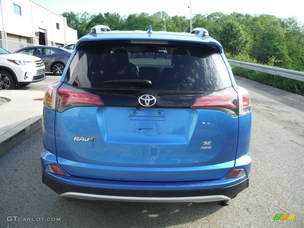 2018 RAV4 SE AWD - Electric Storm Blue / Black photo #18