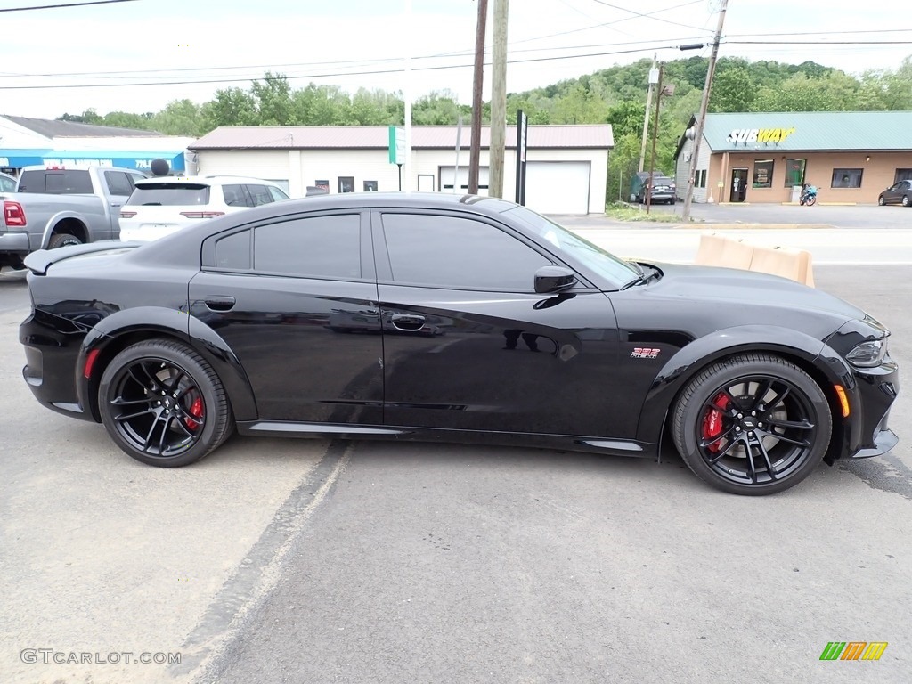 Pitch Black 2021 Dodge Charger Scat Pack Widebody Exterior Photo #144288991