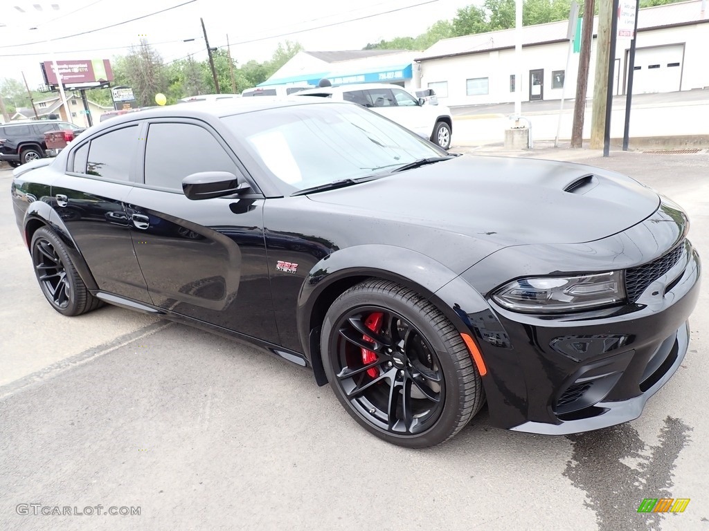 Pitch Black 2021 Dodge Charger Scat Pack Widebody Exterior Photo #144289015