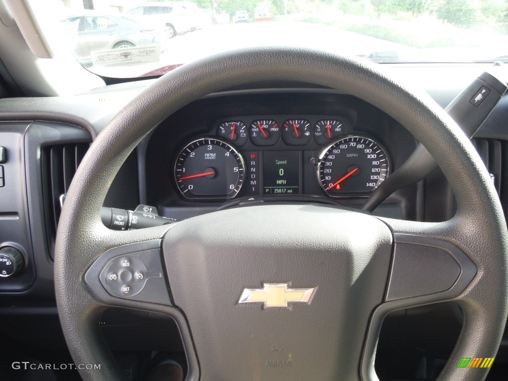 2016 Chevrolet Silverado 2500HD WT Regular Cab 4x4 Jet Black Steering Wheel Photo #144289537