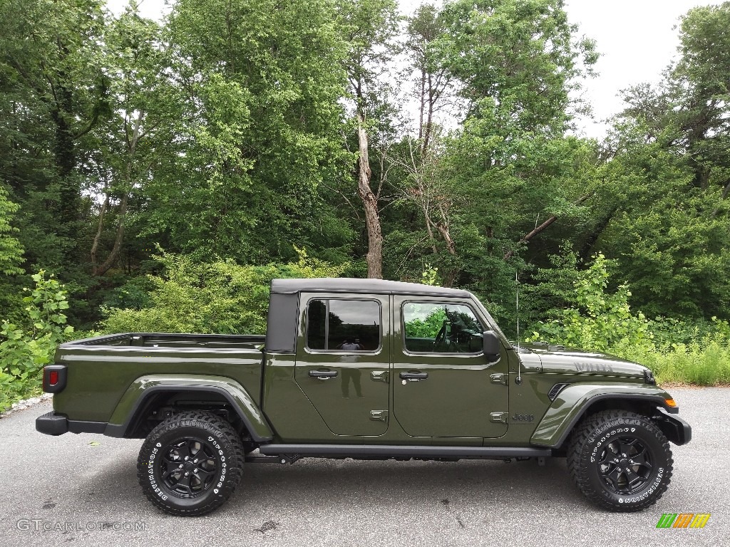 Sarge Green 2022 Jeep Gladiator Willys 4x4 Exterior Photo #144289834