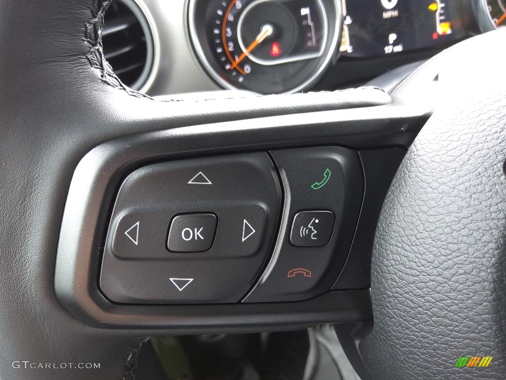 2022 Jeep Gladiator Willys 4x4 Black Steering Wheel Photo #144290119