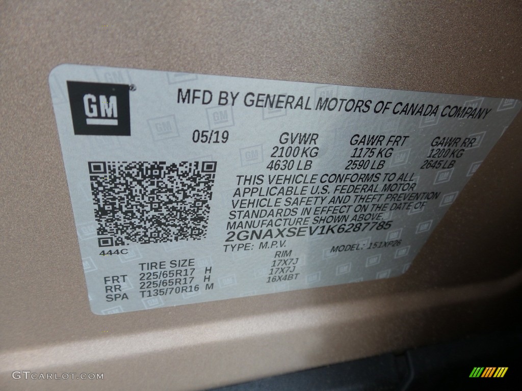 2019 Equinox LS AWD - Sandy Ridge Metallic / Medium Ash Gray photo #28