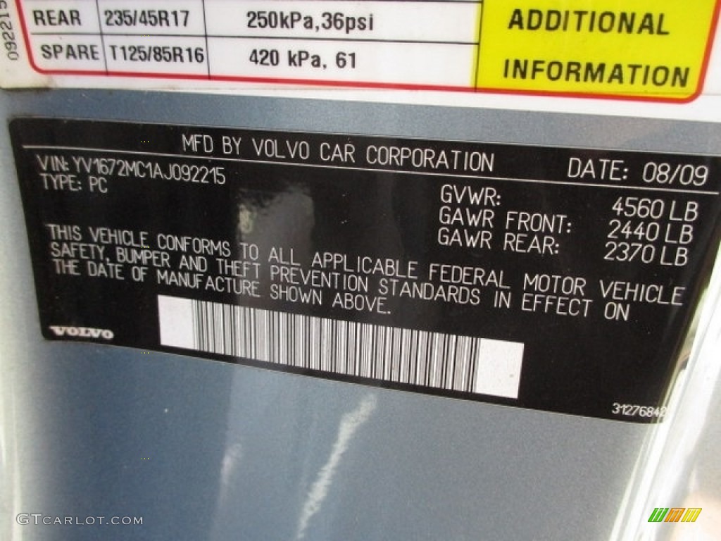 2010 C70 T5 - Celestial Blue Metallic / Cacite Cream photo #88