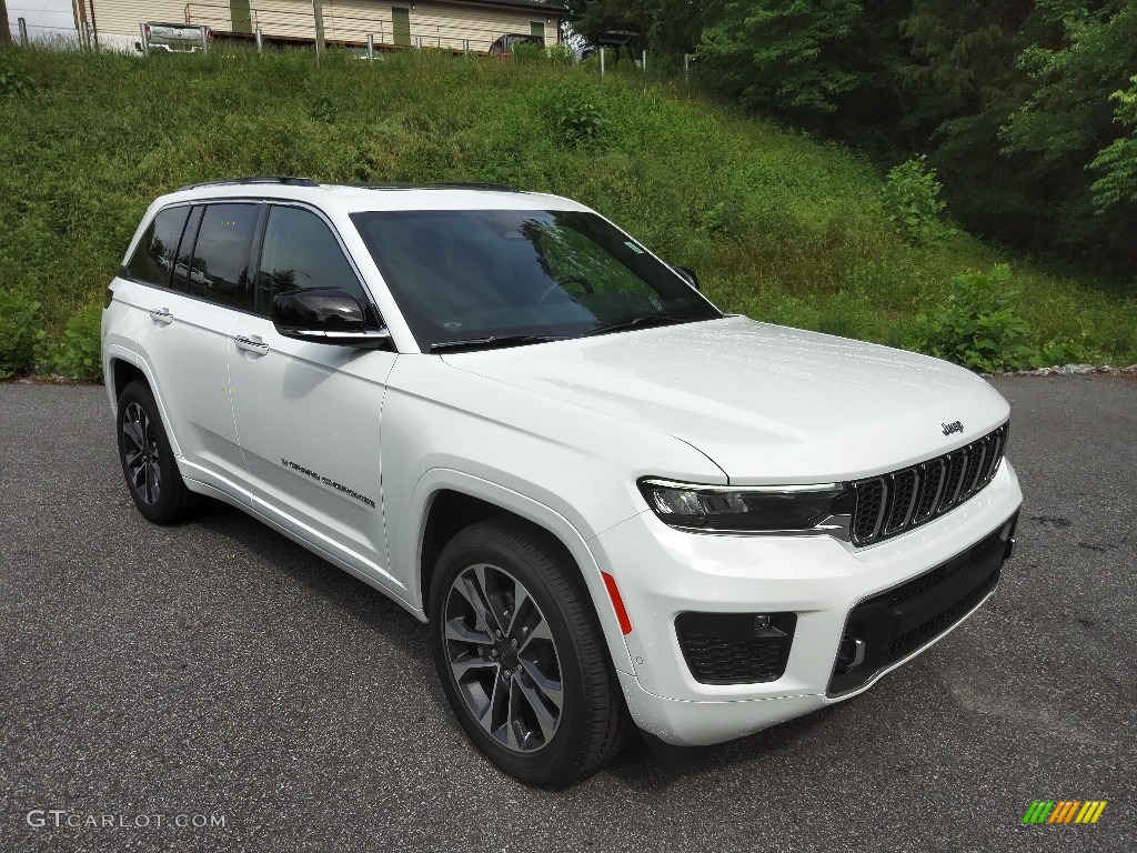 Bright White 2022 Jeep Grand Cherokee Overland 4x4 Exterior Photo #144291220