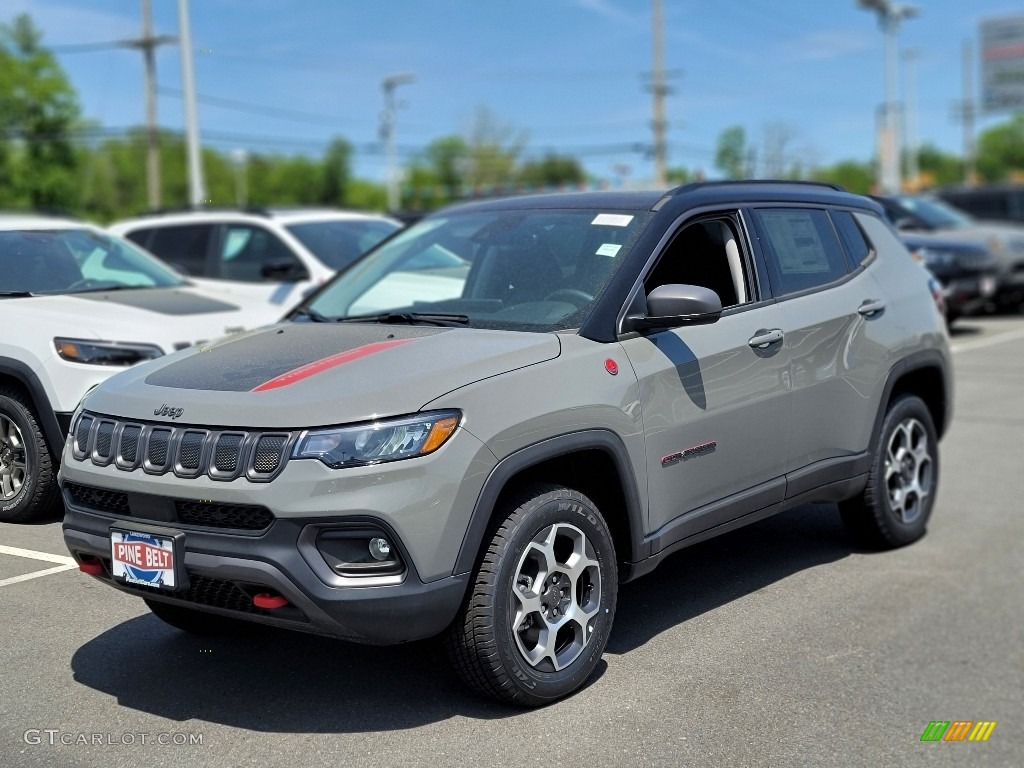 Sting Gray 2022 Jeep Compass Trailhawk 4x4 Exterior Photo #144291325