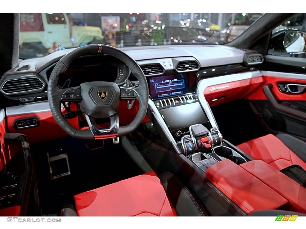 Rosso Alala/Nero Ade Interior 2022 Lamborghini Urus AWD Photo #144292777