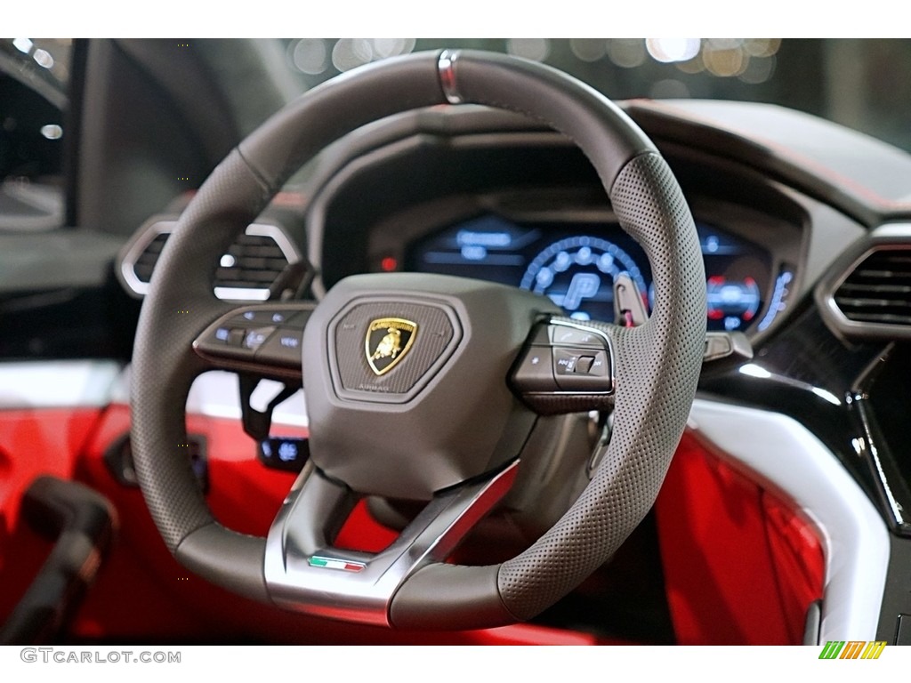2022 Lamborghini Urus AWD Rosso Alala/Nero Ade Steering Wheel Photo #144292801