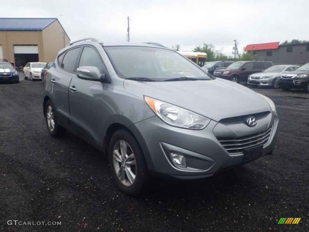 2013 Tucson Limited AWD - Diamond Silver / Black/Saddle photo #2