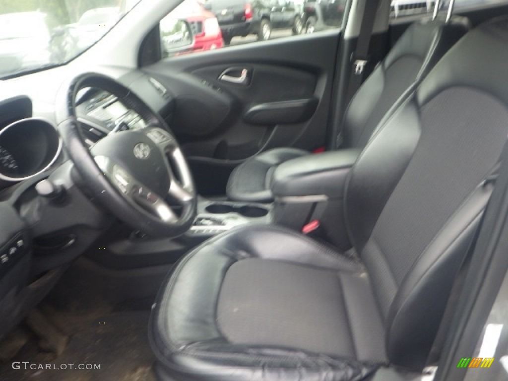 2013 Tucson Limited AWD - Diamond Silver / Black/Saddle photo #7