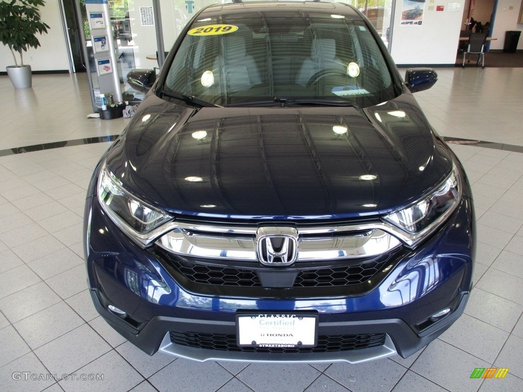 2019 CR-V EX AWD - Obsidian Blue Pearl / Gray photo #2