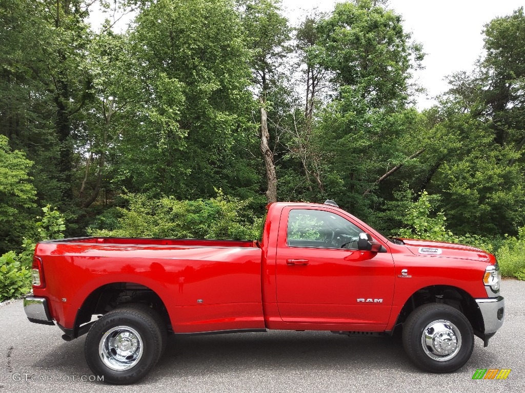 Flame Red 2022 Ram 3500 Big Horn Regular Cab 4x4 Exterior Photo #144293746