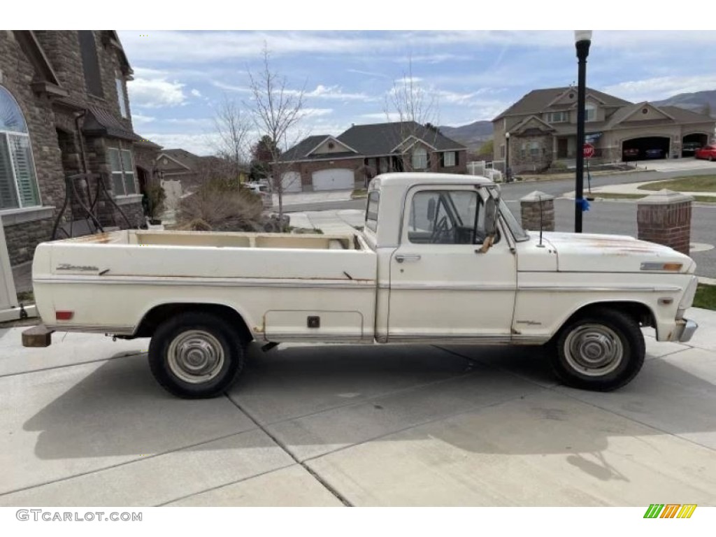 Wimbledon White 1969 Ford F250 Camper Special Regular Cab Exterior Photo #144294388