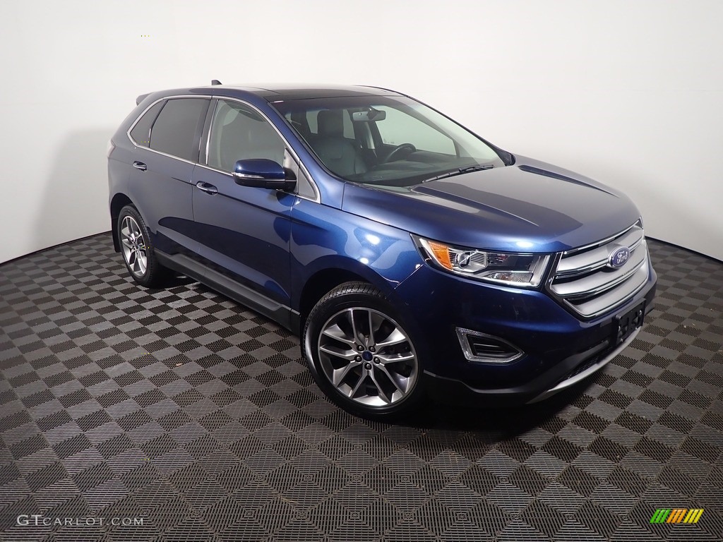 2017 Edge Titanium AWD - Blue Jeans Metallic / Ebony photo #6