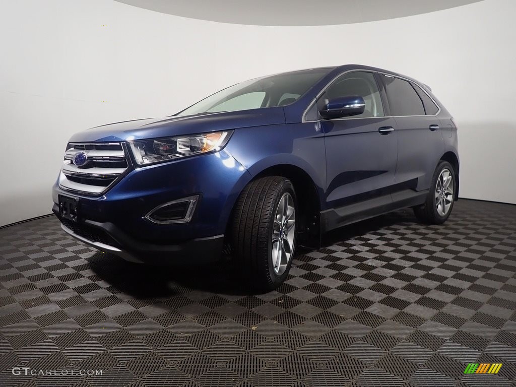 2017 Edge Titanium AWD - Blue Jeans Metallic / Ebony photo #11