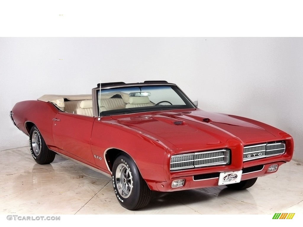 1969 GTO Convertible - Matador Red / Parchment photo #1