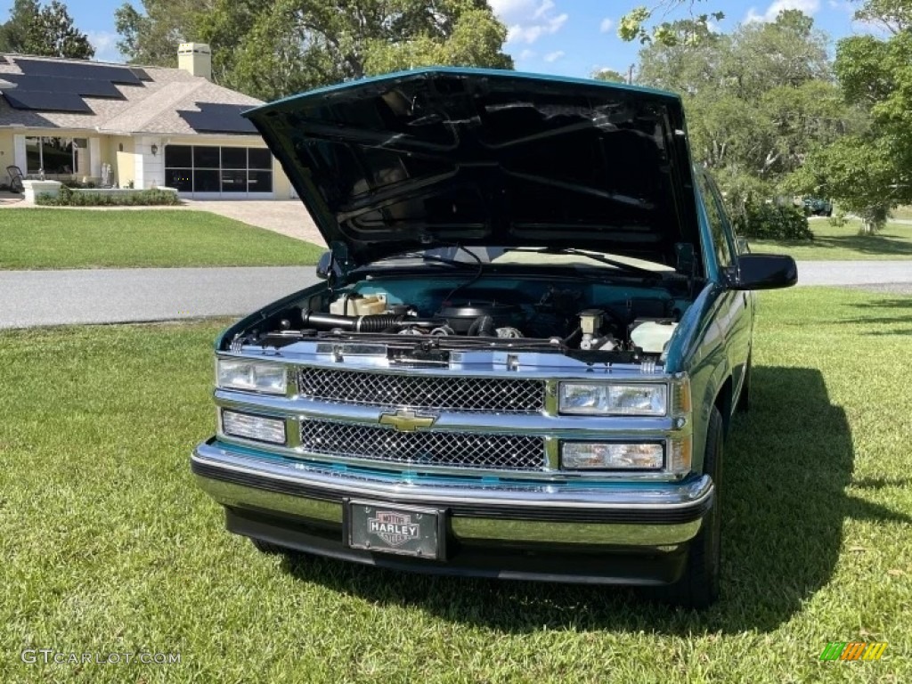 1995 C/K C1500 Extended Cab - Bright Teal Metallic / Beige photo #20