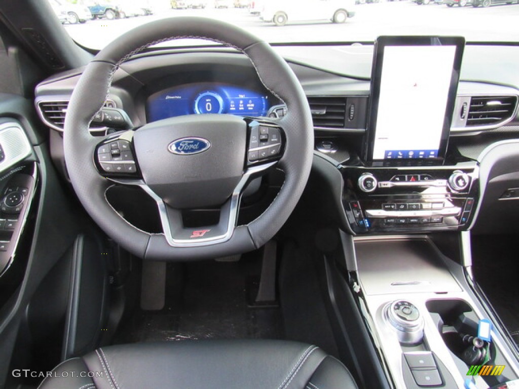 2022 Ford Explorer ST 4WD Ebony Dashboard Photo #144296749