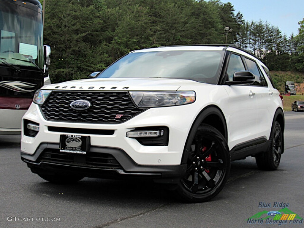 2022 Explorer ST 4WD - Star White Metallic / Ebony photo #1