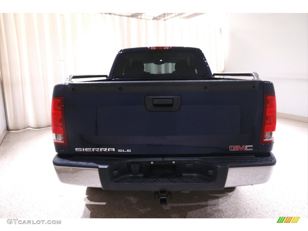 2009 Sierra 1500 SLE Extended Cab 4x4 - Midnight Blue Metallic / Ebony photo #14