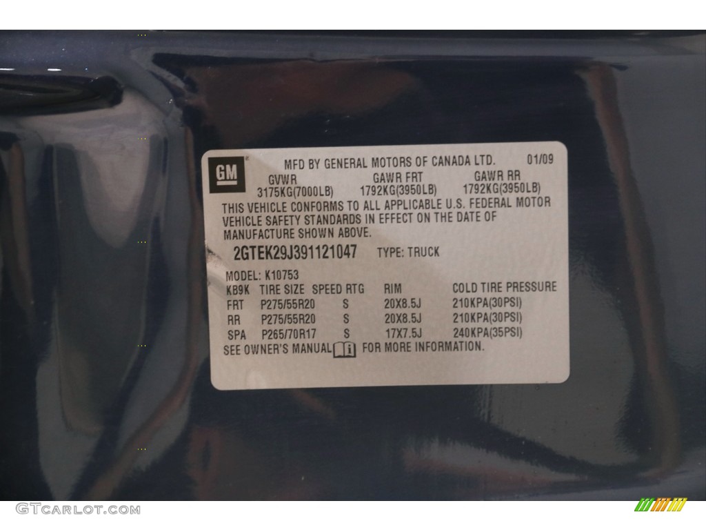 2009 Sierra 1500 SLE Extended Cab 4x4 - Midnight Blue Metallic / Ebony photo #17