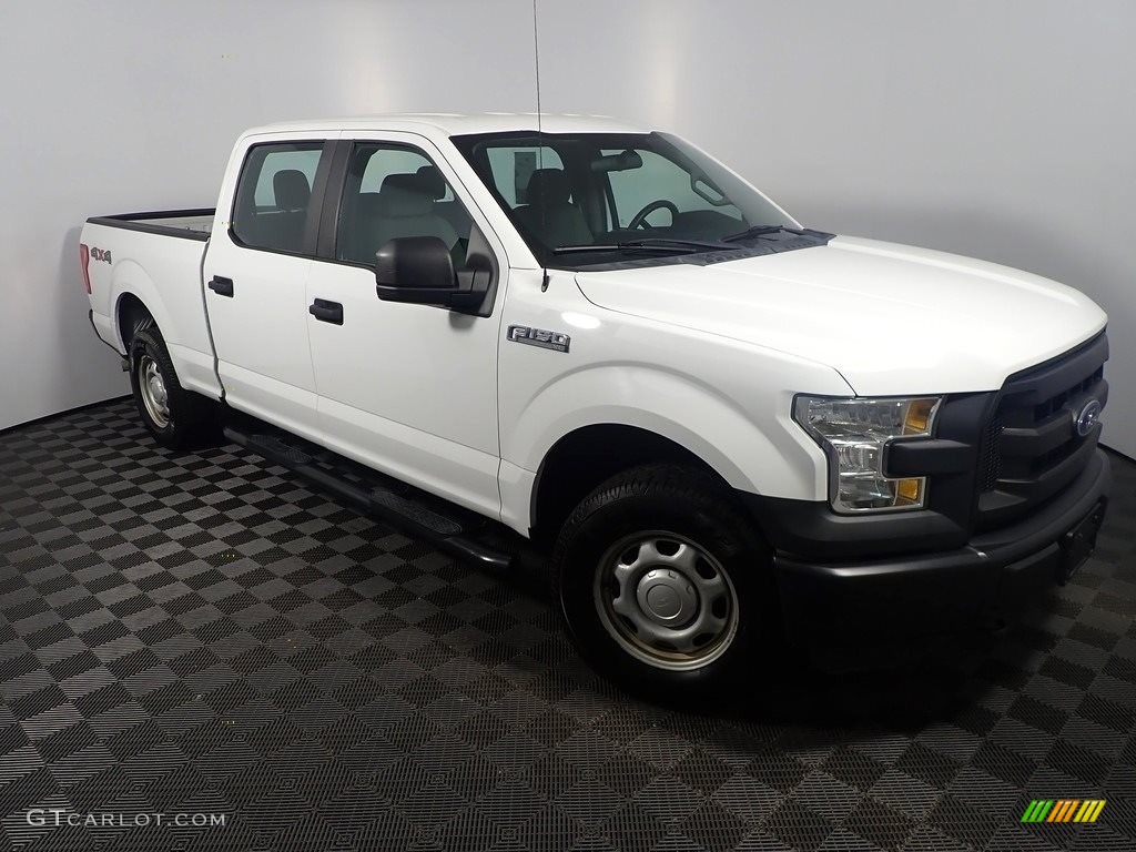 2016 F150 XL SuperCrew 4x4 - Oxford White / Medium Earth Gray photo #2