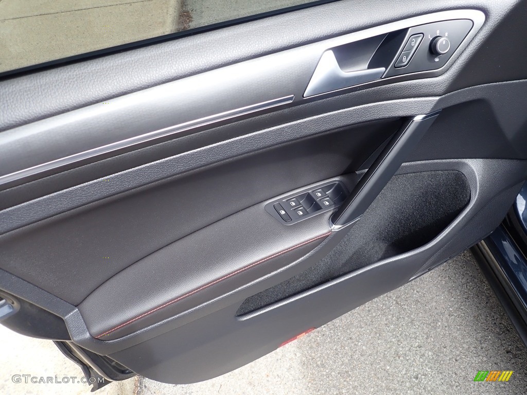 2021 Volkswagen Golf GTI SE Titan Black Door Panel Photo #144299361