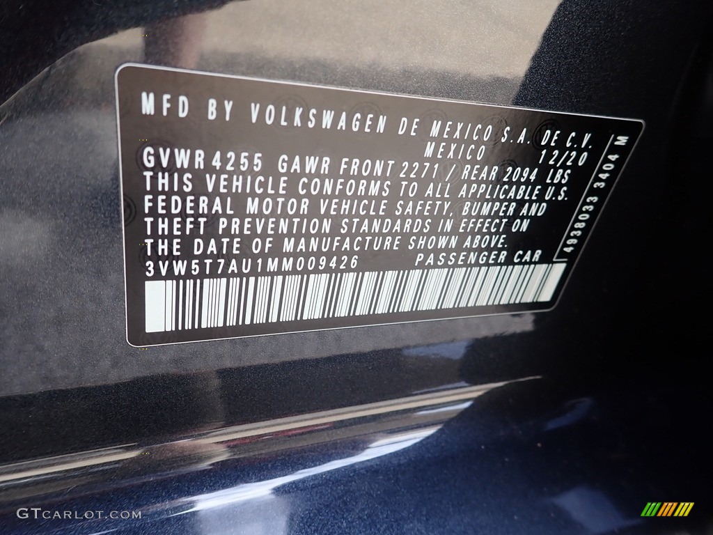 2021 Golf GTI SE - Cornflower Blue / Titan Black photo #18