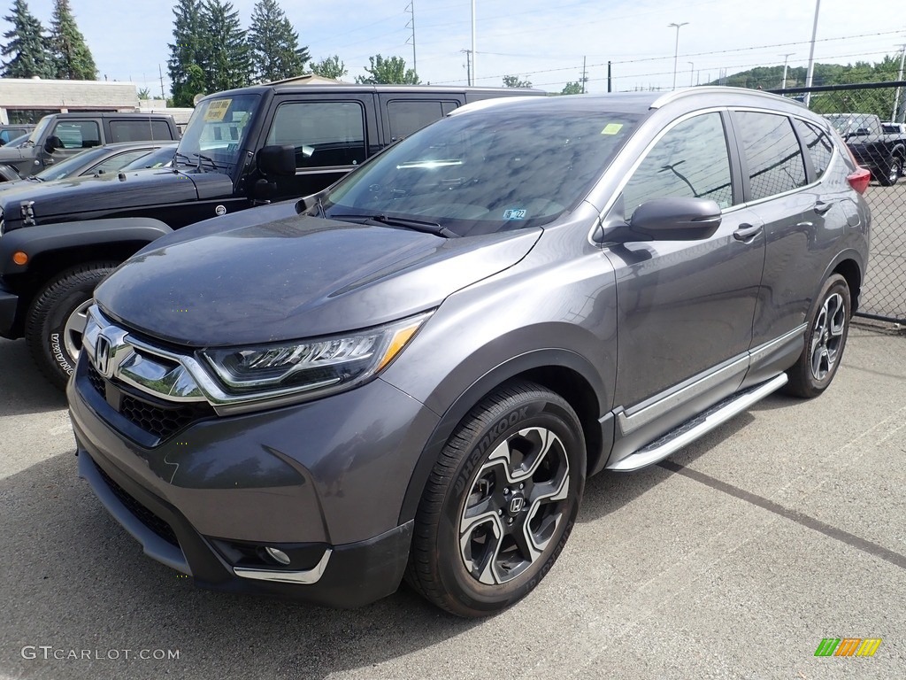 2018 CR-V Touring AWD - Modern Steel Metallic / Black photo #1