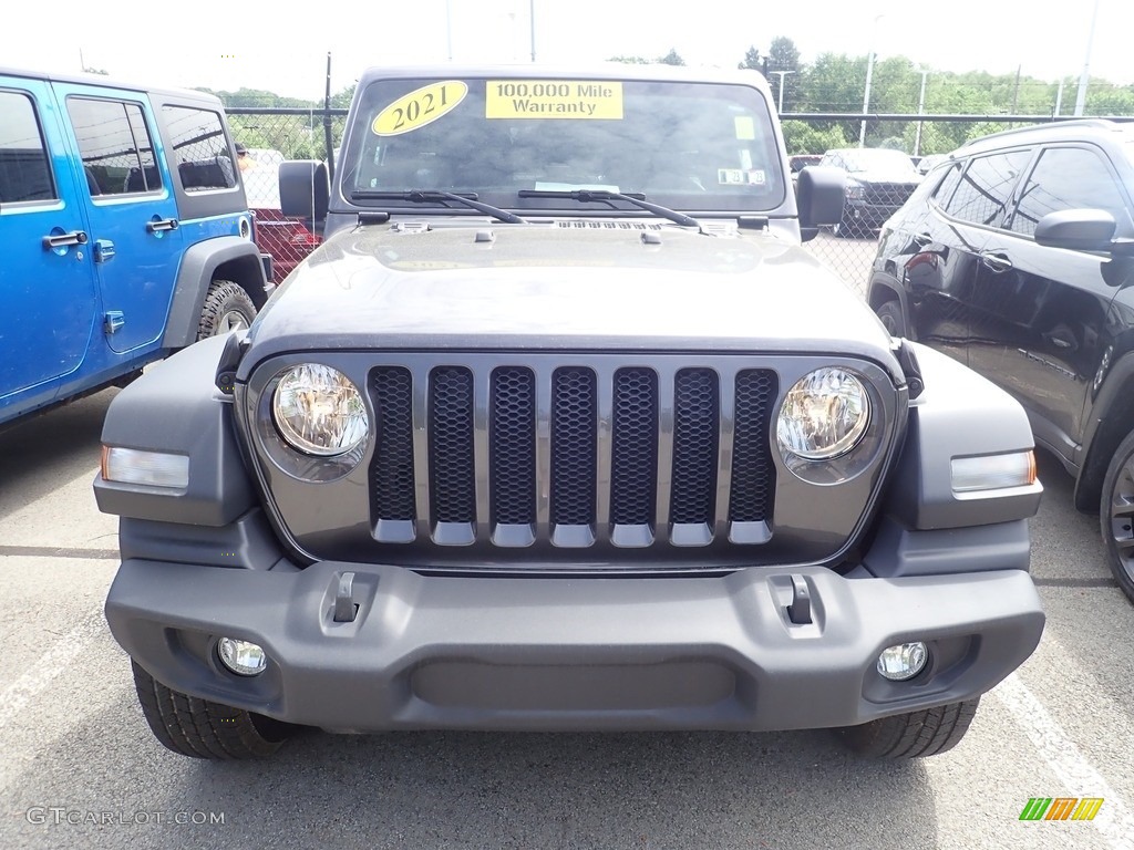 2021 Wrangler Unlimited Sport 4x4 - Granite Crystal Metallic / Black photo #3