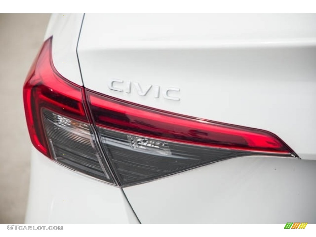 2022 Civic Sport Sedan - Platinum White Pearl / Black photo #6