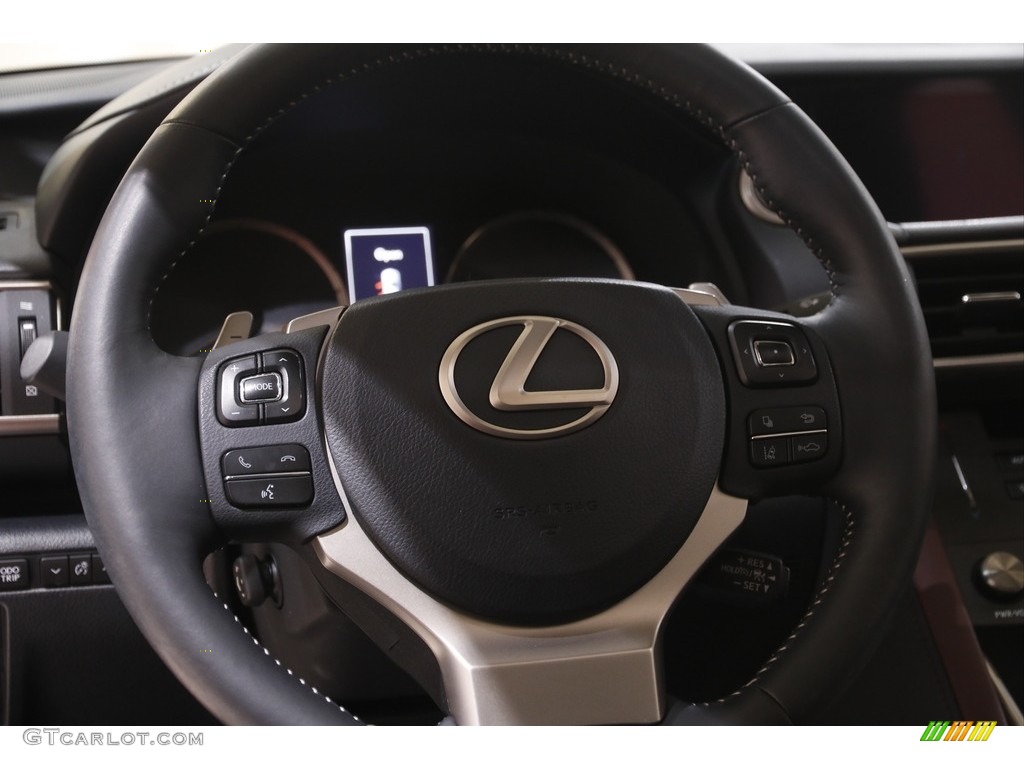 2019 Lexus IS 300 AWD Black Steering Wheel Photo #144302440