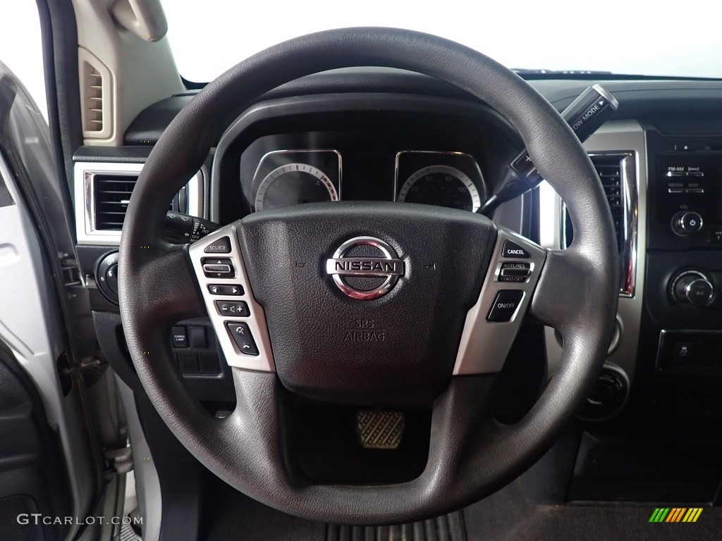 2017 Nissan TITAN XD SV King Cab 4x4 Black Steering Wheel Photo #144303943