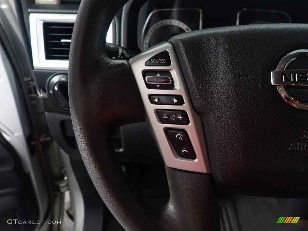 2017 Nissan TITAN XD SV King Cab 4x4 Black Steering Wheel Photo #144303973