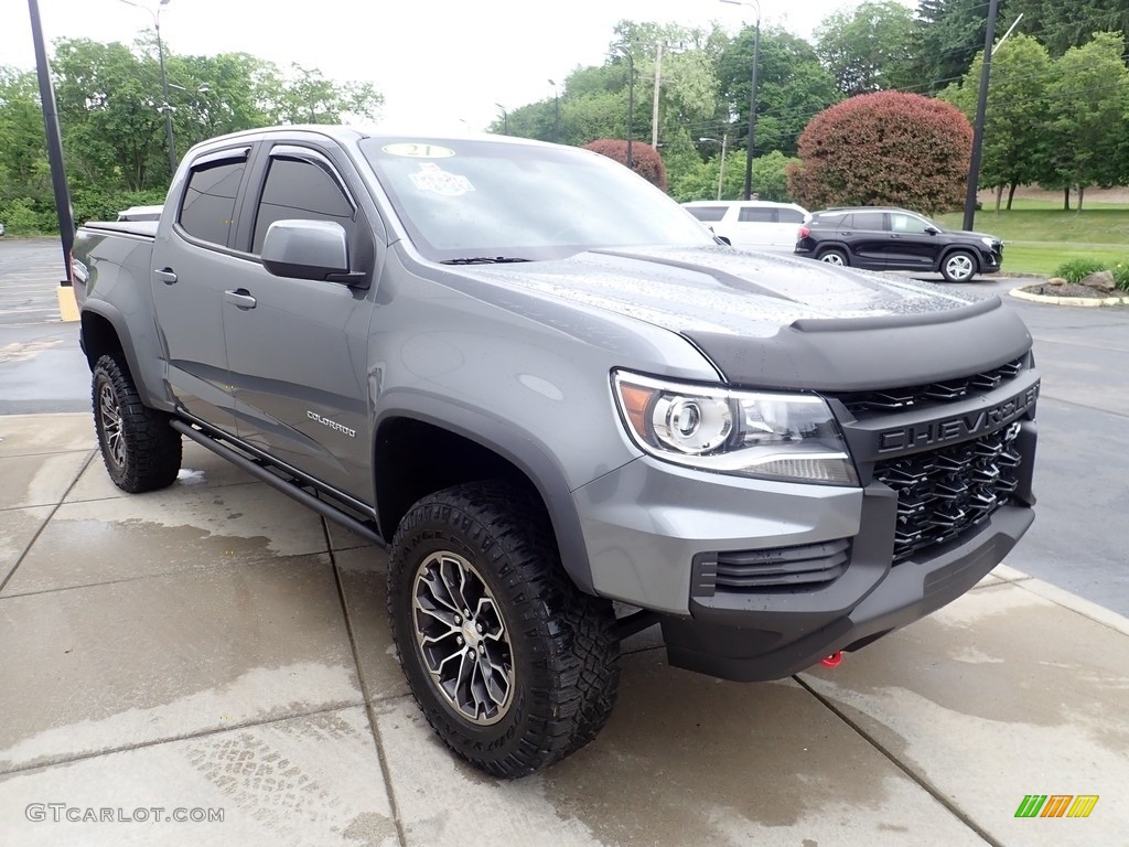 Satin Steel Metallic 2021 Chevrolet Colorado ZR2 Crew Cab 4x4 Exterior Photo #144305355
